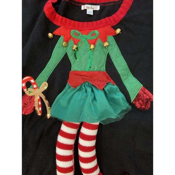 KELA ELF UGLY LONG CHRISTMAS SWEATER UNISEX X-LARGE - Picture 5 of 14